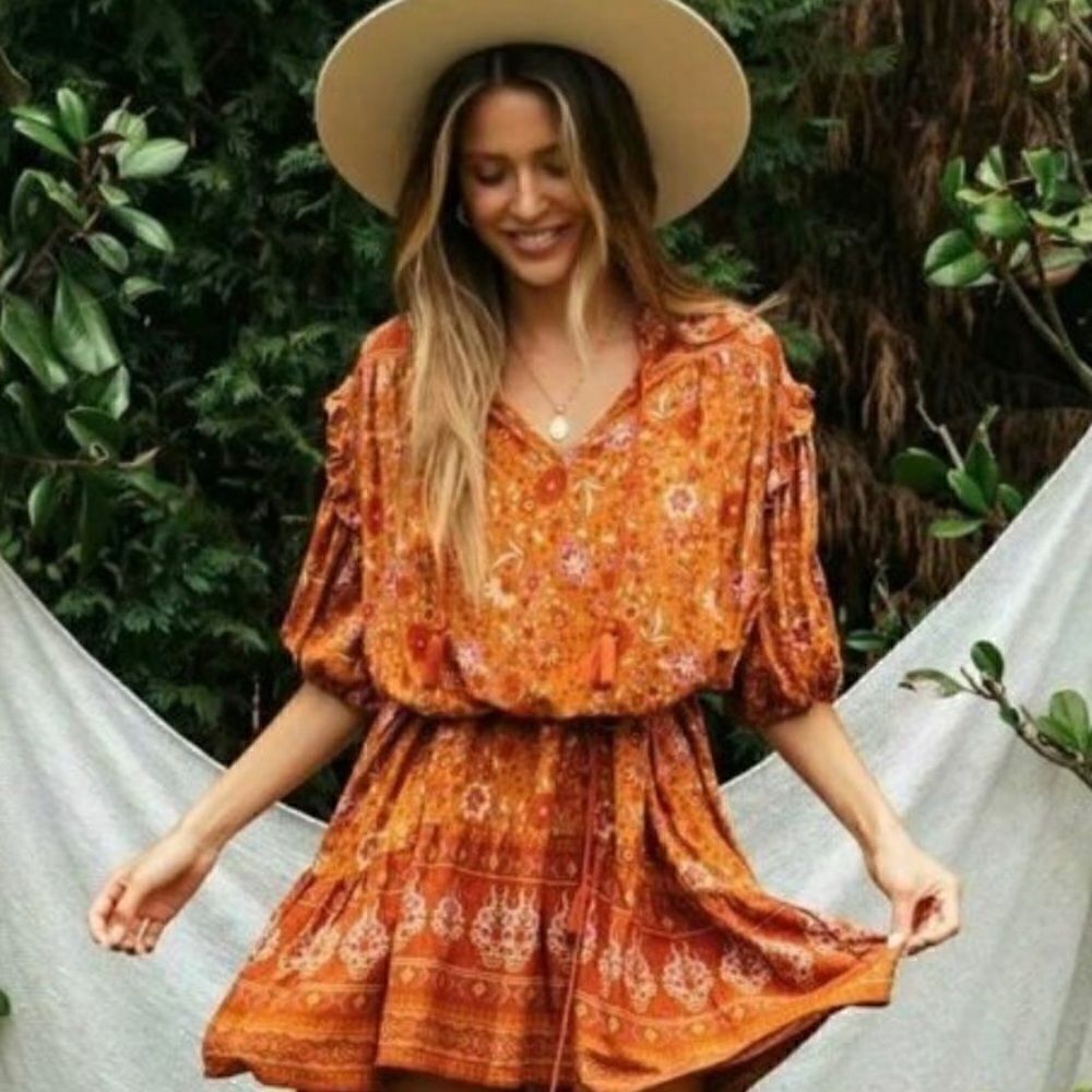 Floral Print Tunic Cotton Summer Dress